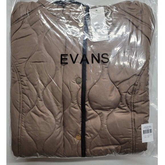 NWT City Chic EVANS 18/20 Plus Size Quilted Contrast Trim Coat - Picture 9 of 12